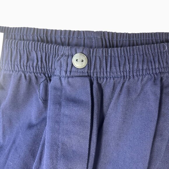 Womens Classic Fit Navy Cotton Pants Size 24T With Elastic Waist Pockets - Picture 9 of 13